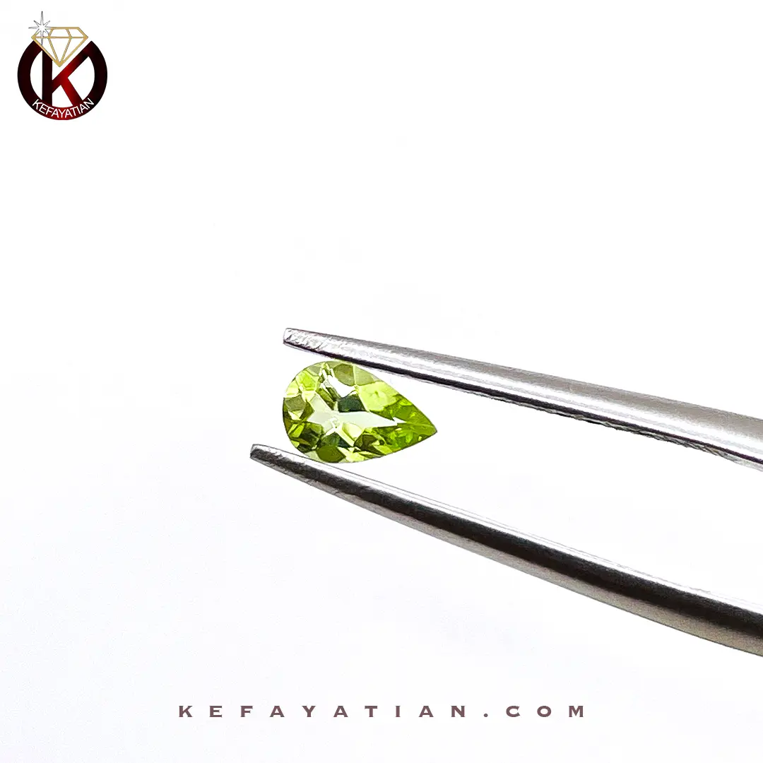 زبرجد تراش faceted pear کد 1